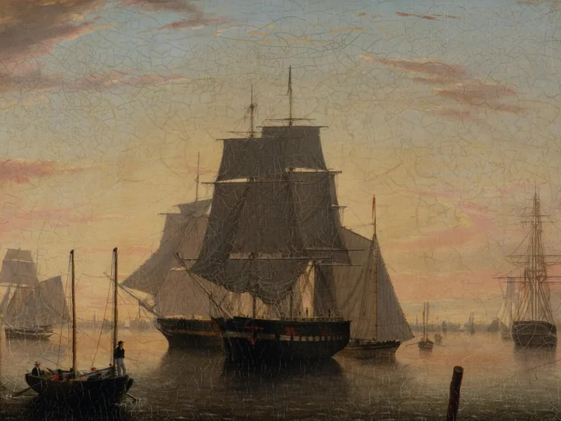 1819-Mary Blood Mellen - Crepuscolo, porto di Boston